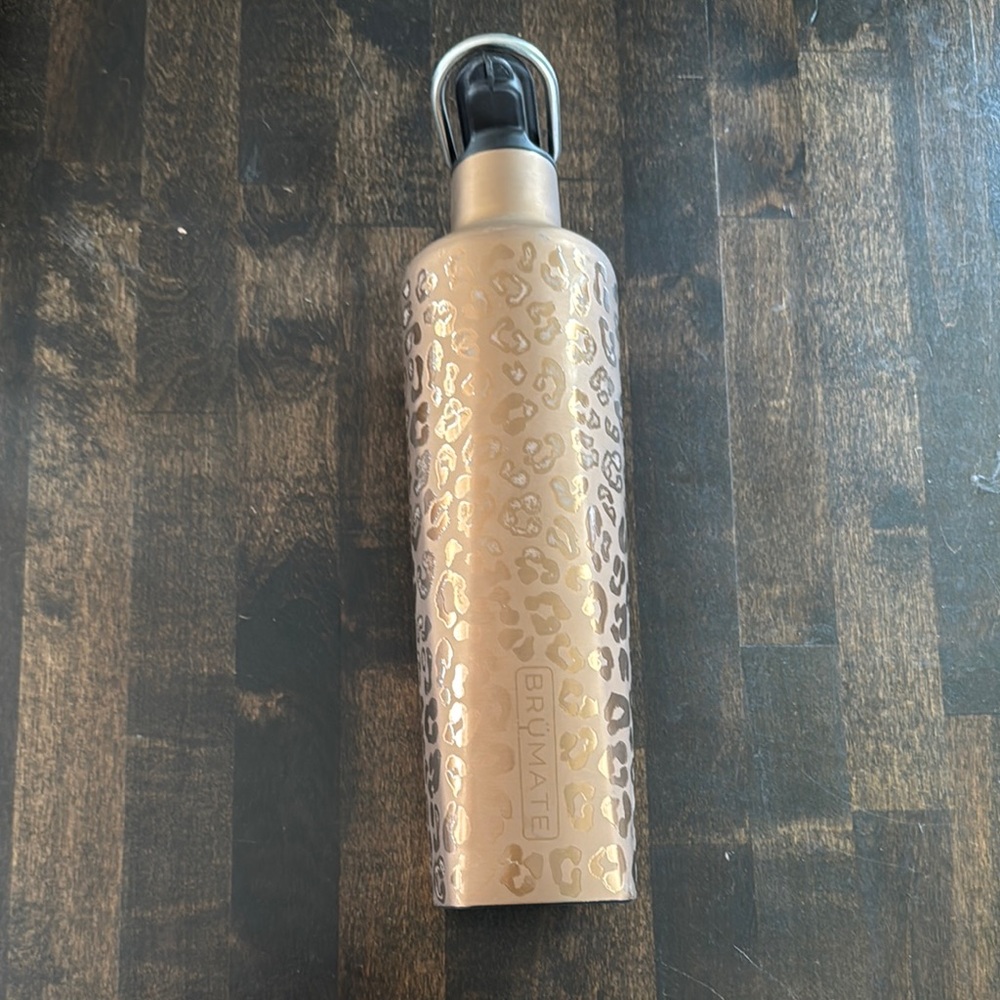 Brumate Gold Leopard Print Bottle